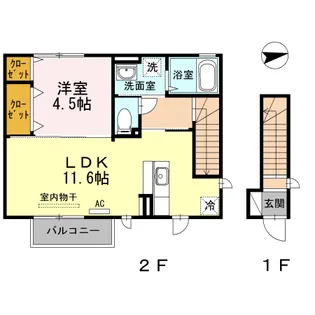 アプレシア【203号室】の間取り