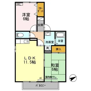スカイスクレーパーA棟【202号室】の間取り