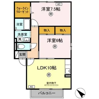 メゾン・エタンスレ【1階】の間取り