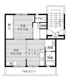 ビレッジハウス境港第三2号棟【201号室】の間取り