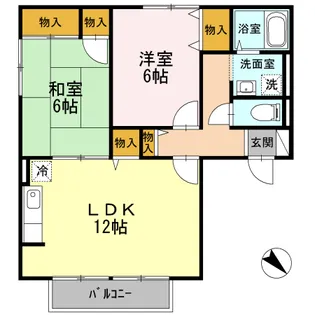 プリムローズⅢA棟【201号室】の間取り