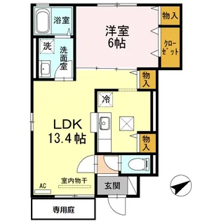 スタンチュリー【101号室】の間取り