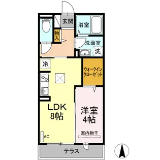 セジュールKAMI G【1階】の間取り