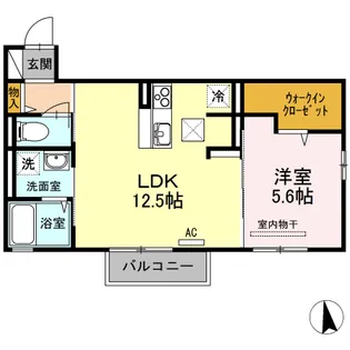 フェリオ【102号室】の間取り