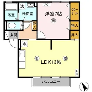 ウィルモア皆生S【202号室】の間取り