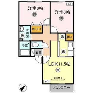 ファミールS【1階】の間取り