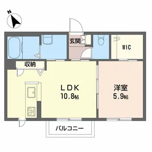 ボンヌ・シャンス B棟【1階】の間取り