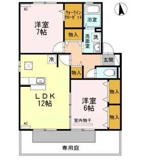 オーシャンヴューA棟【1階】の間取り