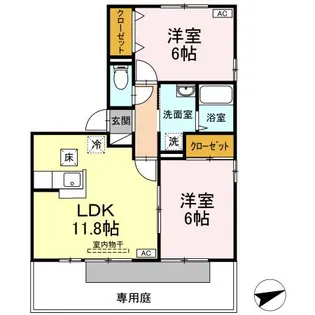 2LDKの間取り画像