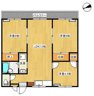 メゾンパティオA【205号室】の間取り