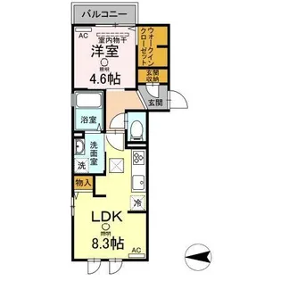 ROCKa(ロッカ)【103号室】の間取り