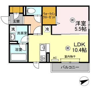 トゥロワ・ブランシュ【2階】の間取り