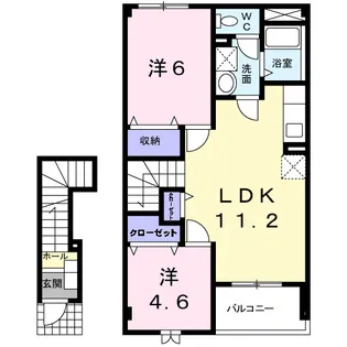 ライラックⅠ【2階】の間取り
