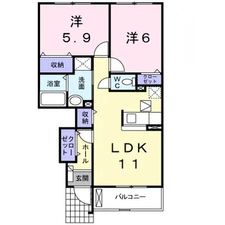 リュミエールA【1階】の間取り