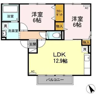 ウィルモア皆生S【2階】の間取り