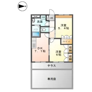 グランディール・シバオ【106号室】の間取り