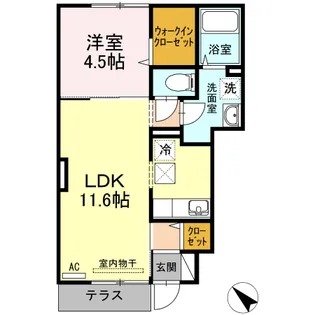 アゼリア福吉【1階】の間取り