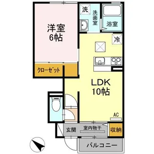 アゼリア福吉Ⅱ【1階】の間取り