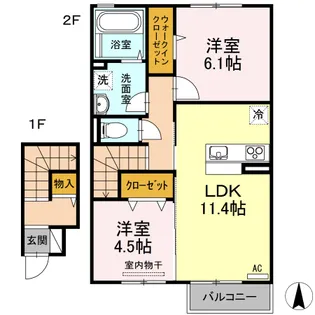 ラ・ポルト【2階】の間取り