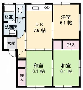 チェリーブロッサム【1階】の間取り
