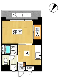 リバーコート【5F号室】の間取り