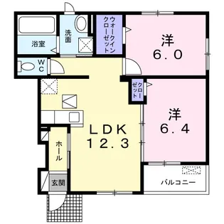 ネオハーモニー【1階】の間取り