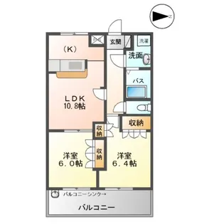 レジェンド【202号室】の間取り