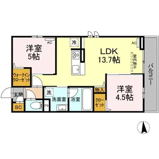 グリーンガーデン【2階】の間取り