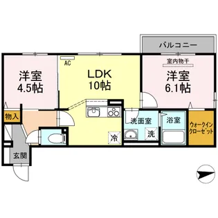 Creanjue(クレアンジュ)【2階】の間取り