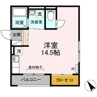 レセンテSFK A棟【205号室】の間取り