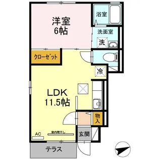 ピュアメゾン【1階】の間取り