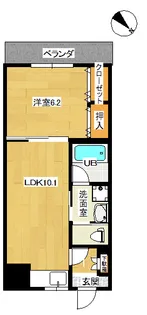 ピアコートB【4B号室】の間取り