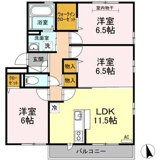 ランロードC棟【202号室】の間取り