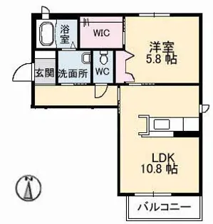 プリムヴェール A棟【101号室】の間取り