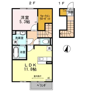 アールグレイB棟【2階】の間取り