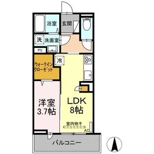 メゾン ド ウミライ元町【3階】の間取り