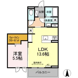 メゾン ド ウミライ元町【2階】の間取り