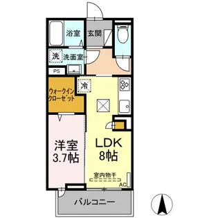 メゾン ド ウミライ元町【1階】の間取り