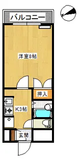 スカイタウンコーストⅢ【203号室】の間取り