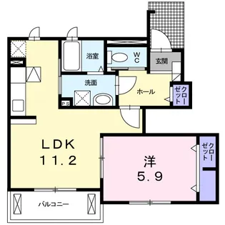 シャルロットⅡ【1階】の間取り