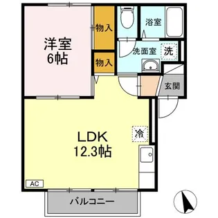 ツインタウンK【1階】の間取り