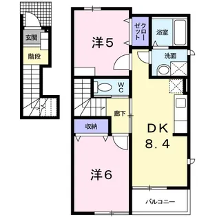 ショウ・ユウ・モア【2階】の間取り
