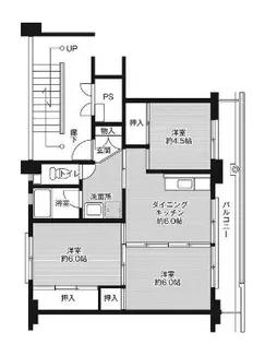 ビレッジハウス米子2号棟【306号室】の間取り