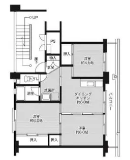 ビレッジハウス米子2号棟【508号室】の間取り