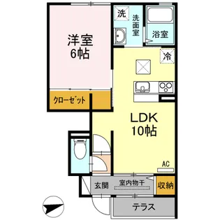 アゼリア旭田【1階】の間取り