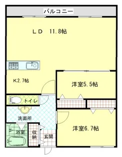 iマンション【1階】の間取り