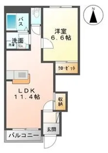 メゾン ドゥ クレシア【103号室】の間取り