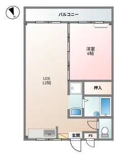 レックハウスストーリー【202号室】の間取り