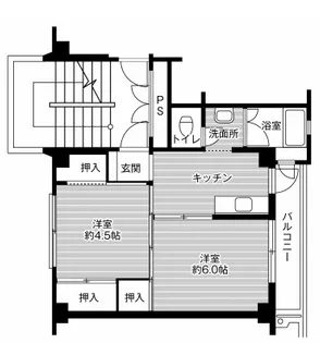 ビレッジハウス米田1号棟【4階】の間取り