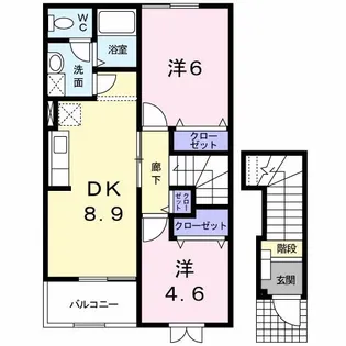 アスピラシオンⅡ【2階】の間取り